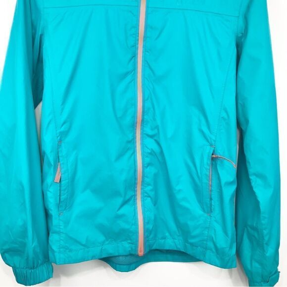 Mountain Warehouse Torrent Teal Zip Up Lightweight Waterproof Hooded Jacket - Picture 5 of 13